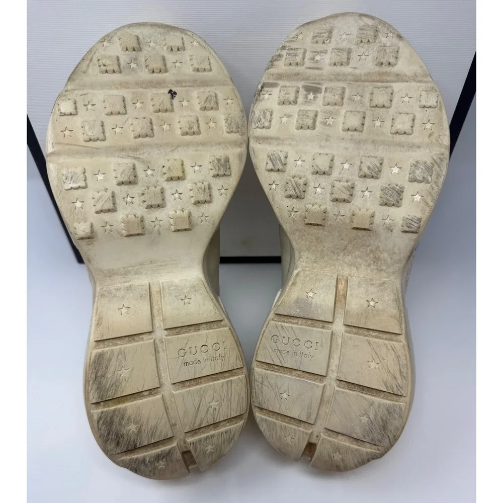 Gucci Rhyton Logo Leather Sneaker Size 9 US 8 Gucci